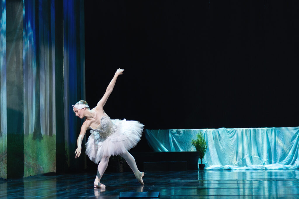 Swan lake on stage